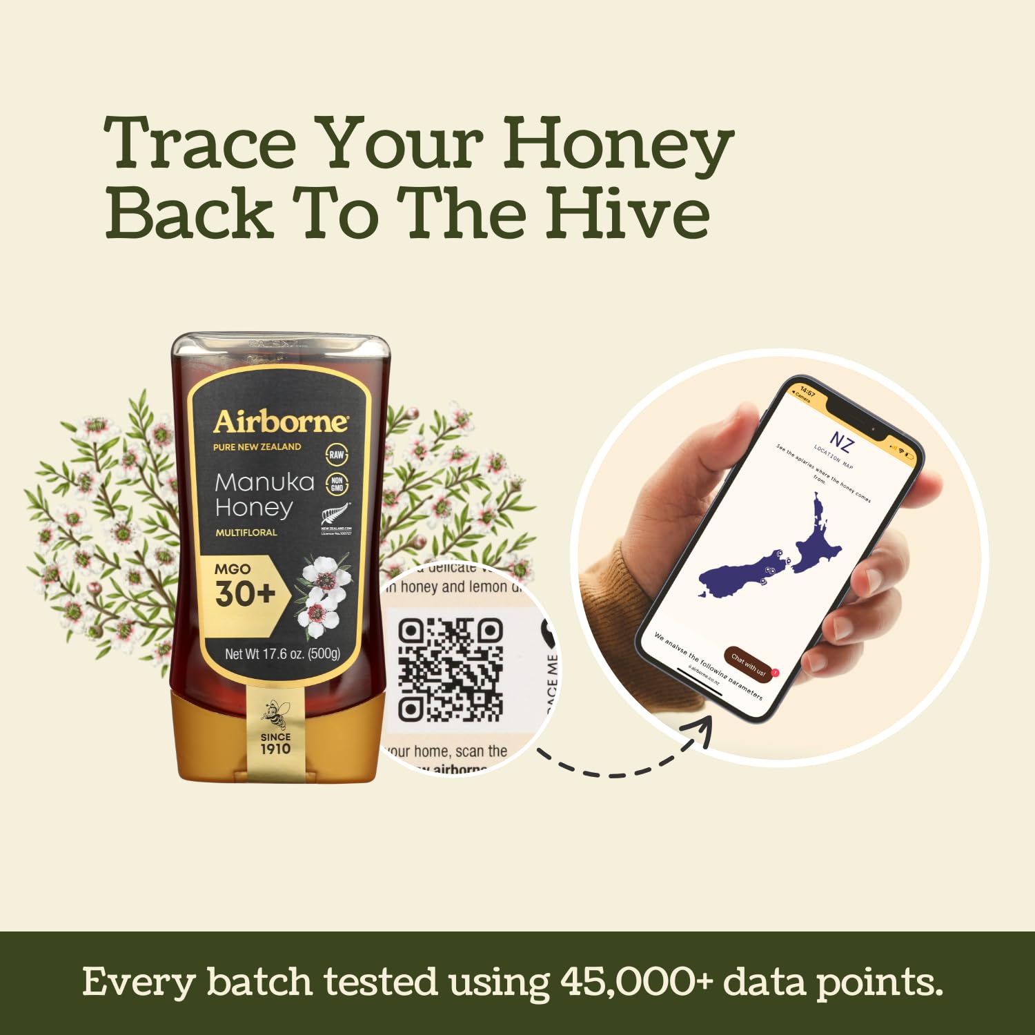 Amazon.com : Airborne Honey Raw Manuka Multifloral Honey MGO 30+